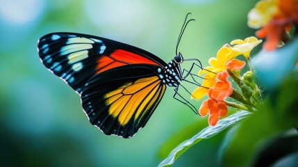 Fototapeta premium Colorful Butterfly on a Flower