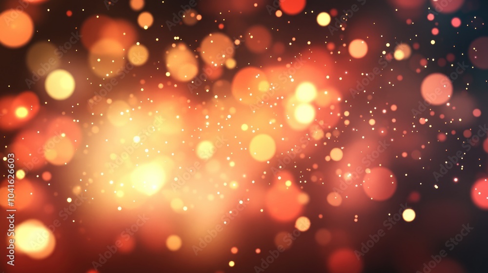 Poster abstract texture with 3d cartoon rendering and light bokeh background