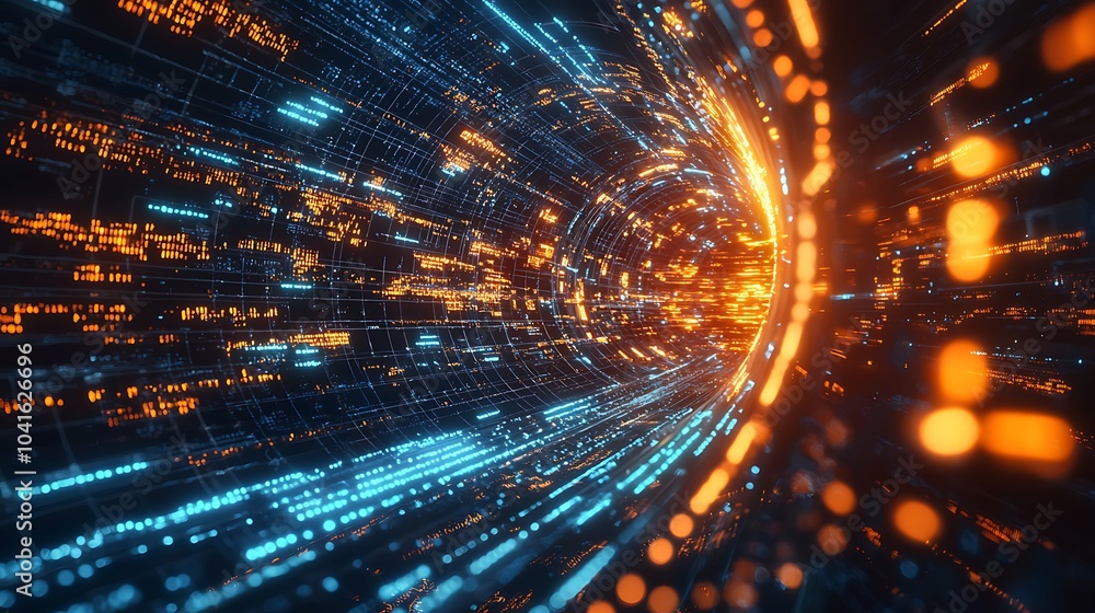 Fototapete Visualizing the future of finance exploring the impact of quantum computing through stunning data representations