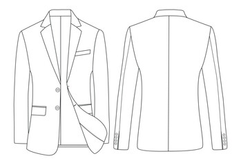 MAN BLAZER COLLECTION JACKET AND PANT SUIT CORPORATE WEAR DRESS FLAT DESIGN VECTOR ILLUSTRATION MOCKUP DESIGN