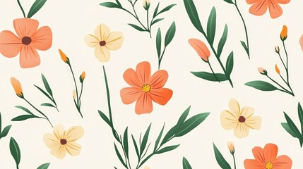 Pattern featuring delicate floral designs