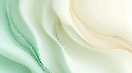 Fototapeta premium A background with delicate gradients of cream and soft green that create a fresh and airy atmosphere.