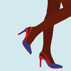 Woman high heel shoes illustration