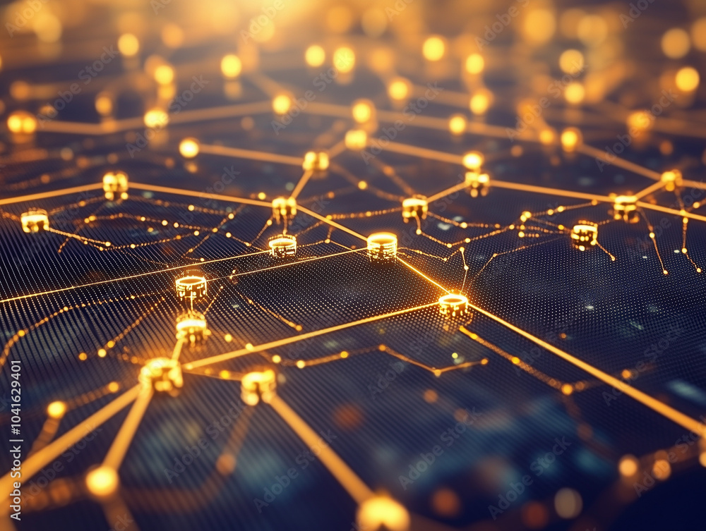 Aufkleber abstract background of artificial intelligence futuristic technology and trade business communicatio