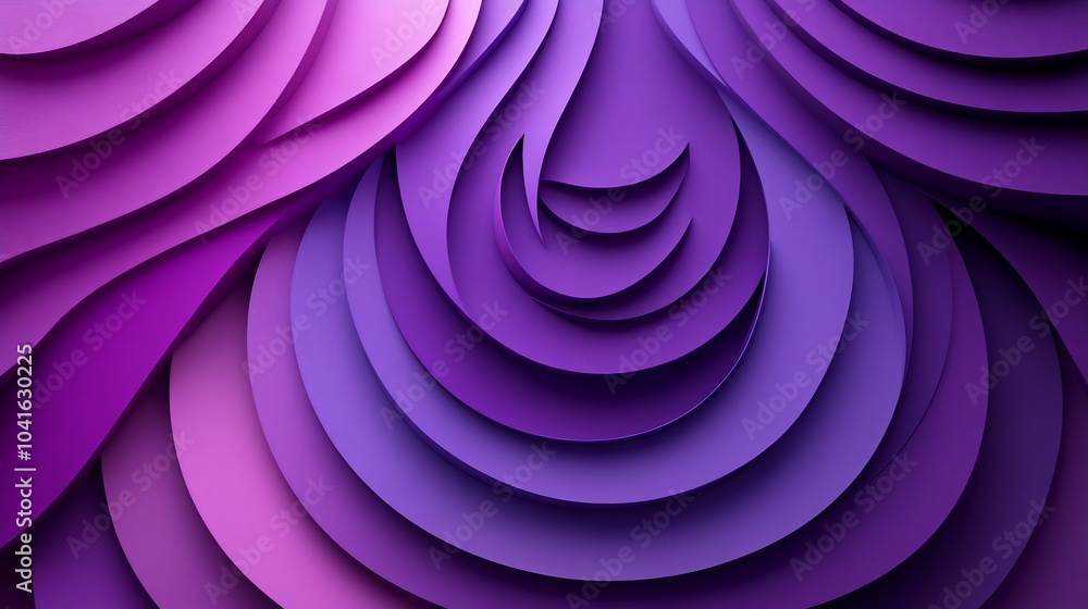 Poster muted lavender tech wall with intersecting circular designs and a smooth finish bringing a calming y