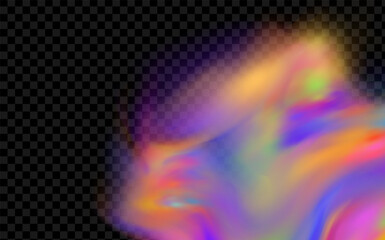 Background of an explosion of colorful smoke clouds.Multicolor fog with blue and yellow particles.Explosions of color powder.