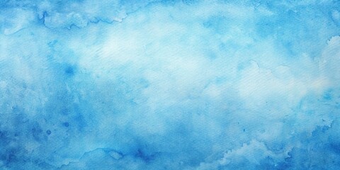 Blue light watercolor background texture paper wide-angle