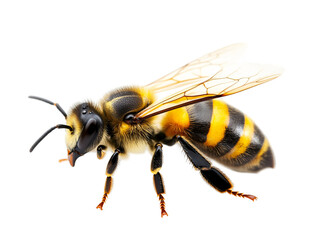 a close up of a bee