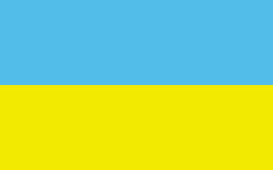 The flag of Ukraine. Flag icon. Standard color. A long banner. Rectangle icon. Computer illustration. Digital illustration. Vector illustration.