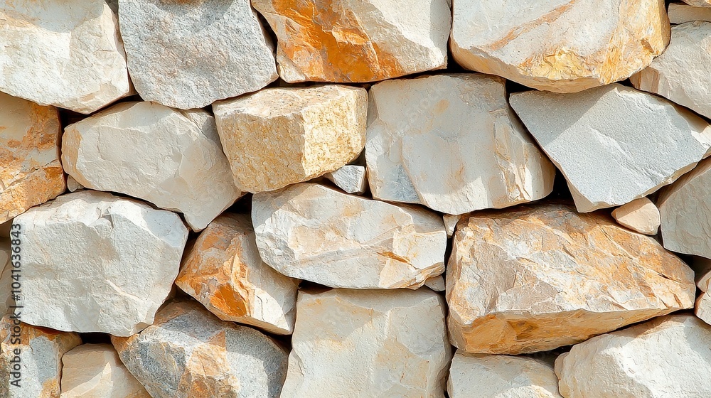 Poster textured stone wall, featuring a playful arrangement of rounded granite blocks, creating a harmoniou