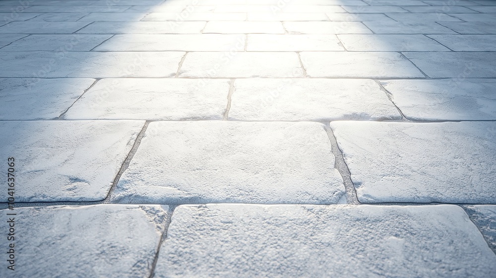 Poster soft-edged stone floor illuminated by a gentle gradient of light, creating a harmonious interplay of