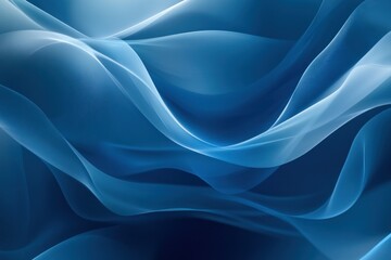 Obraz premium Soft Blue Waves Flowing Through Light