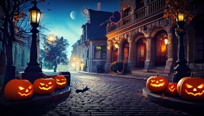 Halloween and the bright streets 