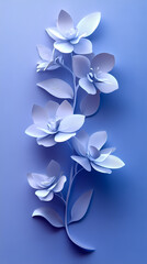 Dendrobium Orchids logo 3d vector paper cute