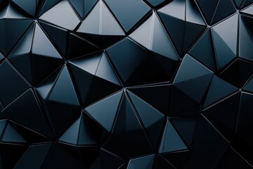 Fototapeta premium Abstract Geometric Black Surface Texture