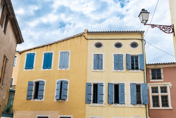 Old houses in Narbonne or Narbona, Occitanie, France
