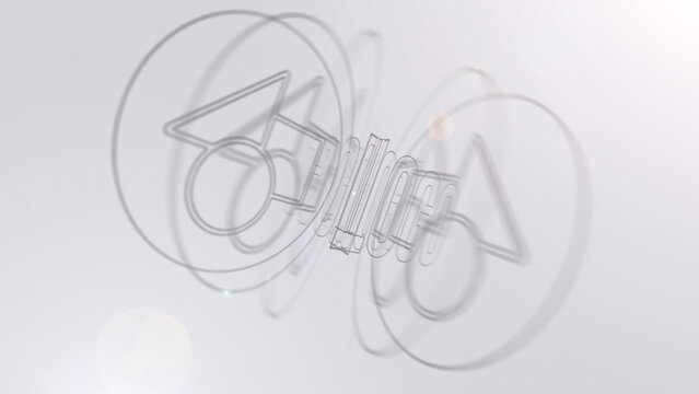 Clean 3D Echo Line Spinning Logo Reveal