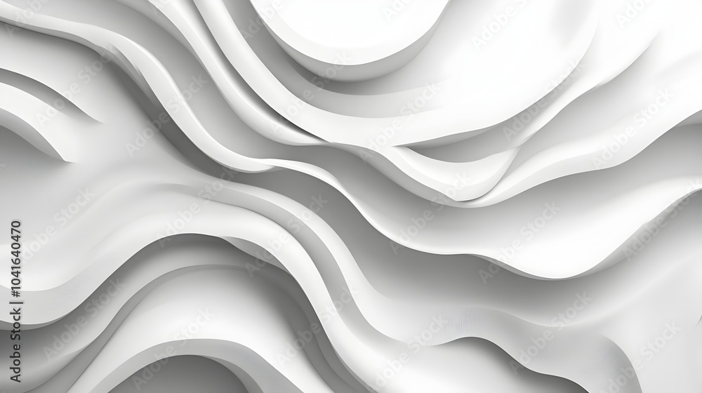 Poster soothing abstract wave pattern in soft grey tones providing ample copy space