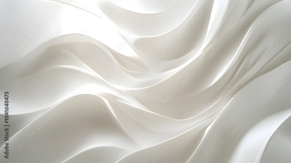 Poster soft abstract wave pattern in calming grey tones with blank space for copy