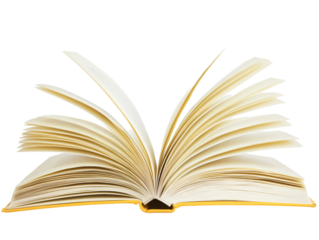 an open book with pages