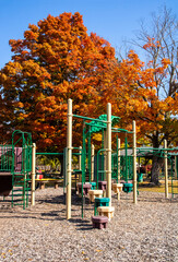 playground in autumn
