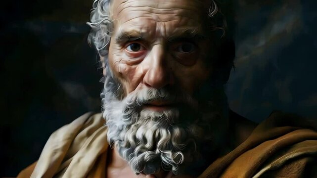 Video recreation of a thinker of ancient classical Greece	
