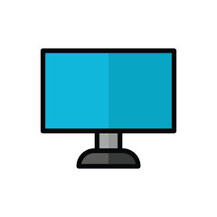 Monitor icon logo design template isolated illustration