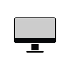 Monitor icon logo design template isolated illustration