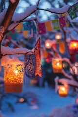 Fototapeta premium Magical Winter Festivities in Mexico