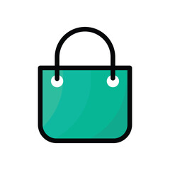 Tote bag icon logo design template isolated illustration