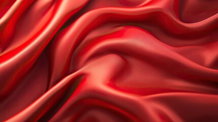 Obraz premium Abstract smooth and soft red silk cloth fabric background