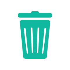 Trash bin icon logo design template isolated illustration