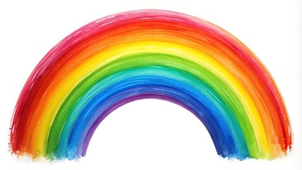 Colorful rainbow painting on white background