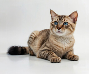 Obraz premium 横たわっている可愛いシャムトラ猫