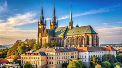  Cathedral of St Peter and Paul in Brno at a tilted angle © yuwaree