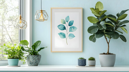 Decorate Your Home with Plants and Geometric Lamps