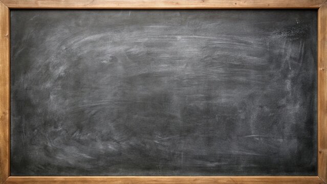 Chalkboard texture abstract background with grunge dirt white chalk rubbed out on blank blackboard wall