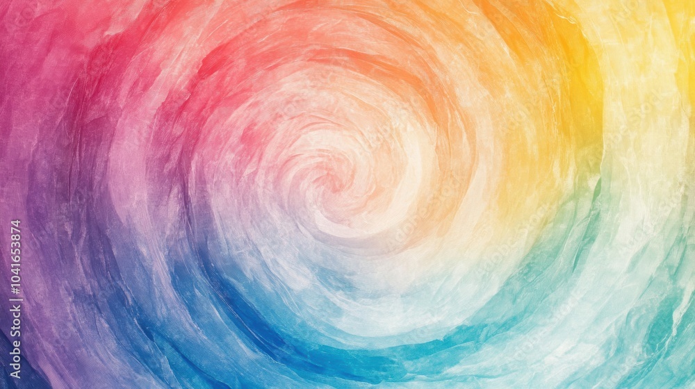 Poster this artwork features a colorful vortex swirl, where vibrant hues blend together to create an engagi