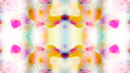 抽象的　民藝風水彩画　モーション背景　素材
