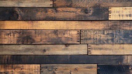 Rustic wood wall pattern background showcasing intricate grain details in warm brown tones creating a cozy atmosphere perfect for a cabin or farmhouse style interior