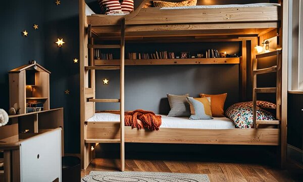 Bunk beds in a children's room.