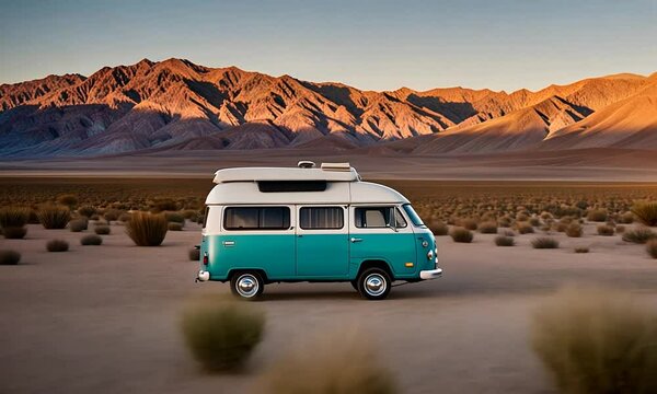 Roadtrip With Camper in Death Valley.