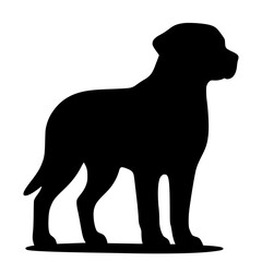 Dog silhouette vector isolated on white background 