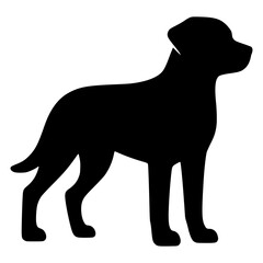 dog silhouette vector isolated on white background 