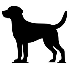 Dog silhouette vector isolated on white background 