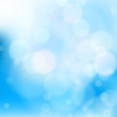 Light Blue Abstract Blurred Bokeh Background