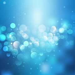 Abstract Blue Bokeh Effects