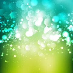 Turquoise Green Bokeh Background