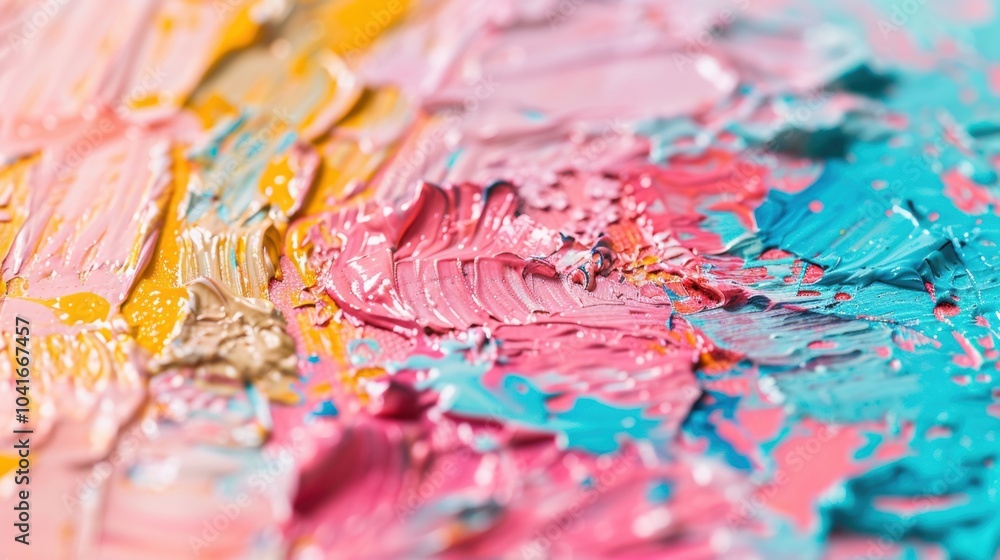 Poster this artwork features a striking abstract texture with vivid colors swirling together, creating an e