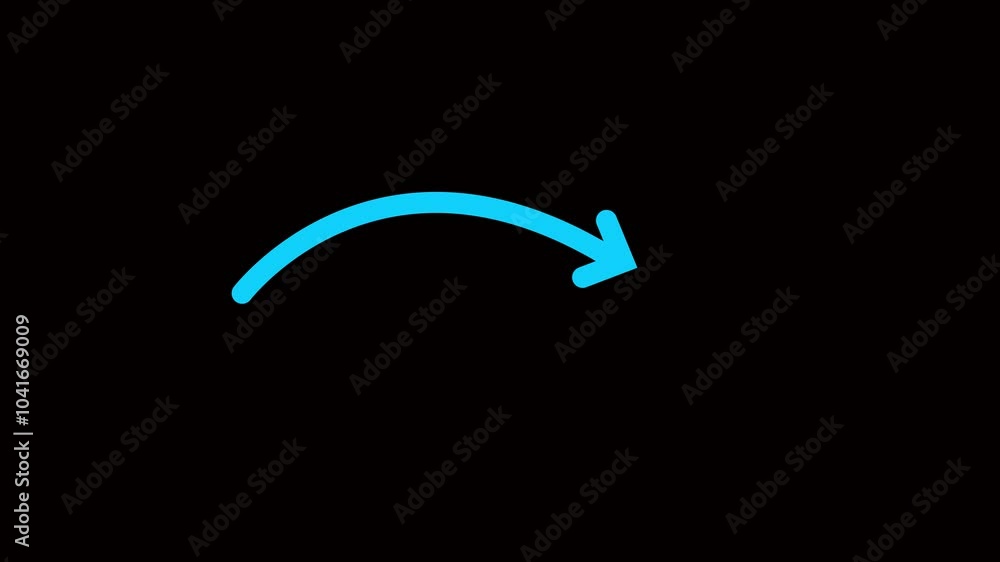 Poster moving arrows to the side. animation. gradient arrow icon animation on black background. 4k video.